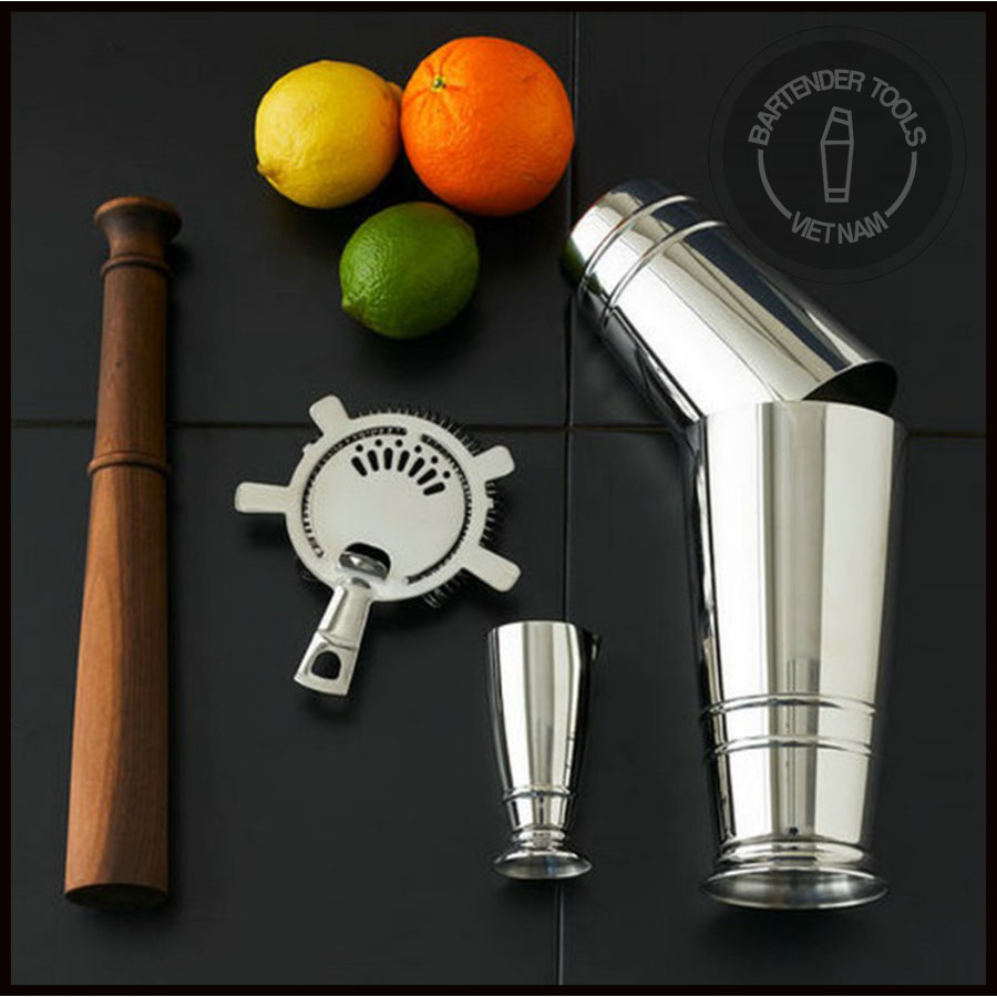 Crafthouse by Fortessa Boston Shaker- Boston shaker đế trụ inox 304