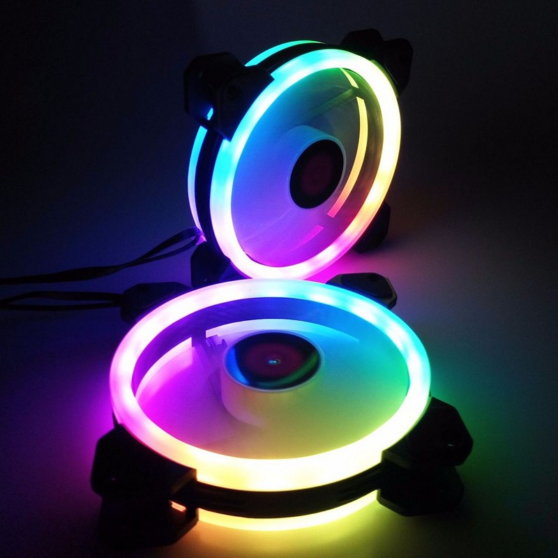 Combo 4 Quạt Led RGB Coolmoon Ray + Hub remote Coolmoon  Hàng nhập khẩu