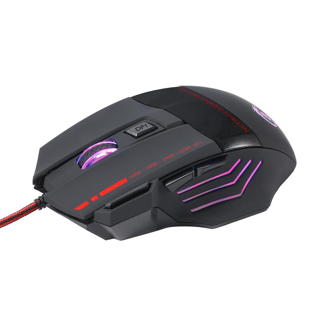 5500DPI 7Buttons LED USB Optical Wired Gaming Mouse for Pro Gamer