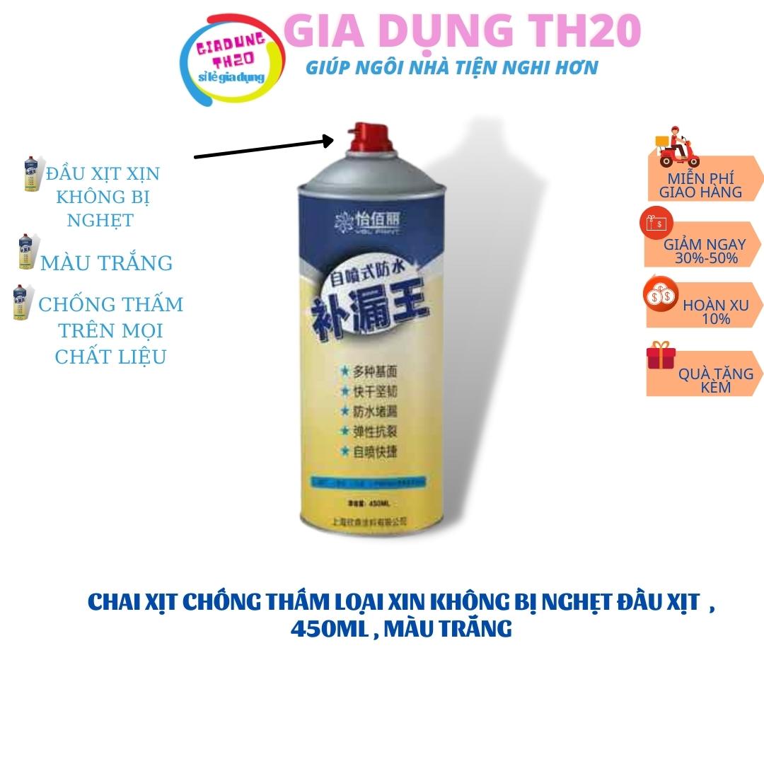 Chai Xịt Chống Thấm Gia Dụng TH20 , Chống Thấm Trên Mọi Chất Liệu , Dung Tích 450ml , Màu Trắng