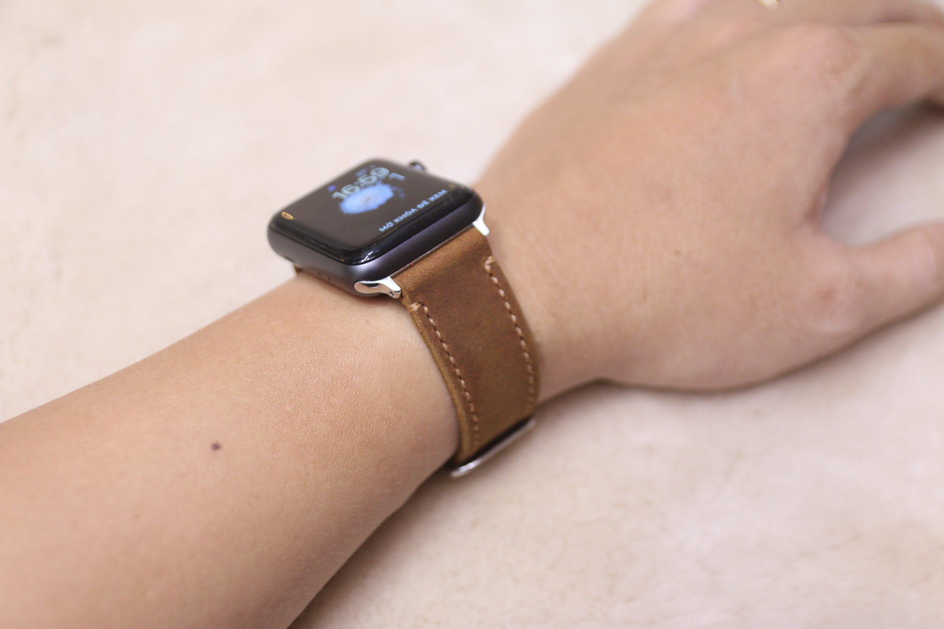 Dây Đeo Thay Thế Dành Cho Apple Watch - Da dò sáp  Handmade