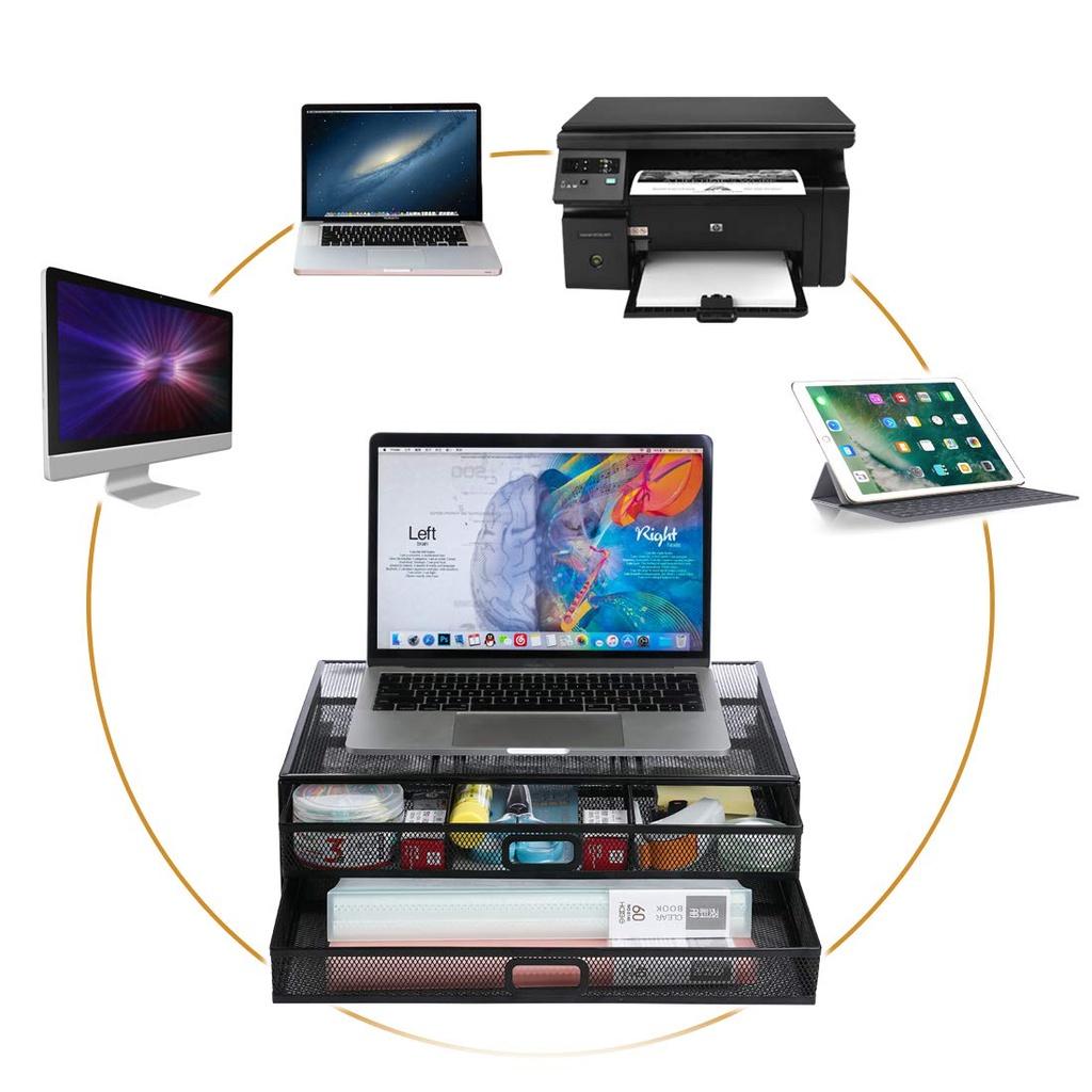 Bàn Kê Màn Hình Kiêm Hộc Tủ 2 Tầng 2in1 Thép Tản Nhiệt Máy Tính PERSONAL DESIGN