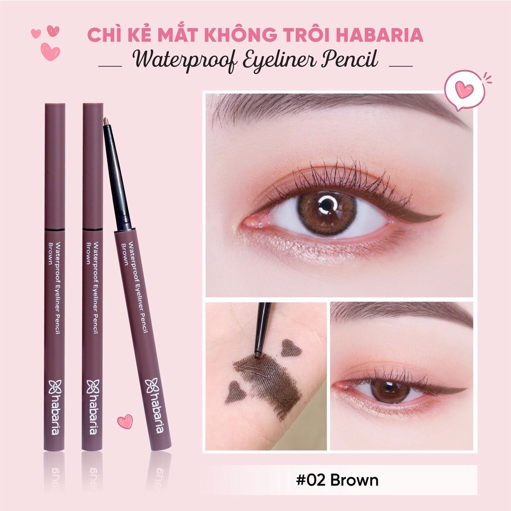 Chì kẻ mắt không trôi Habaria Waterproof Eyeliner Pencil