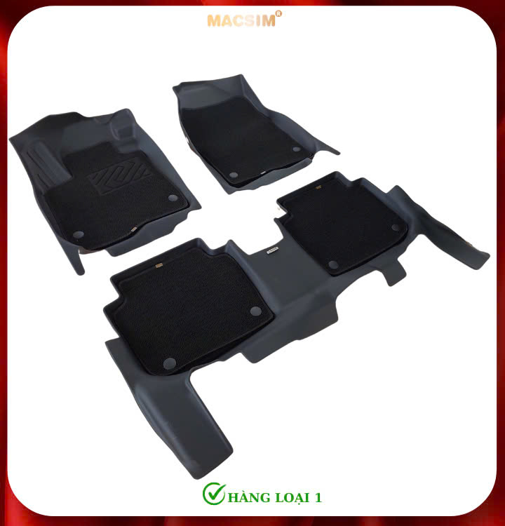 Thảm lót sàn xe ô tô 2 lớp Honda CRV 2023+ (2 hàng ghế sd3) Nhãn hiệu Macsim chất liệu nhựa TPE cao cấp màu đen