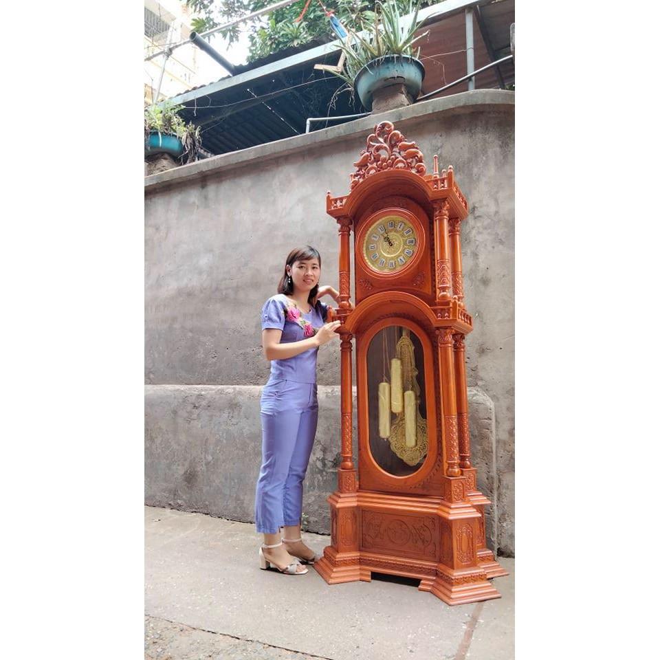 Đồng hồ tứ trụ gỗ hương đá