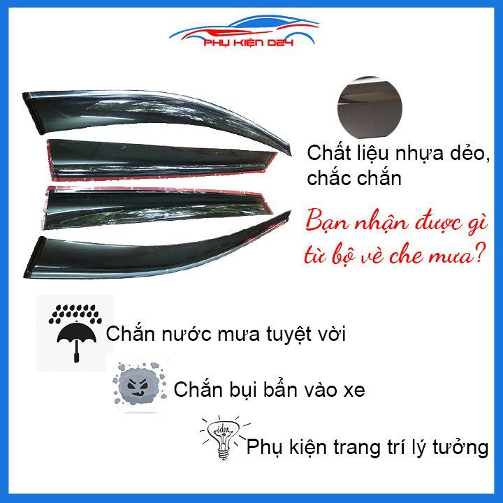 Vè mưa Santafe 2012-2013-2014-2015-2016-2017-2018 vè chỉ mạ che mưa bảo vệ xe