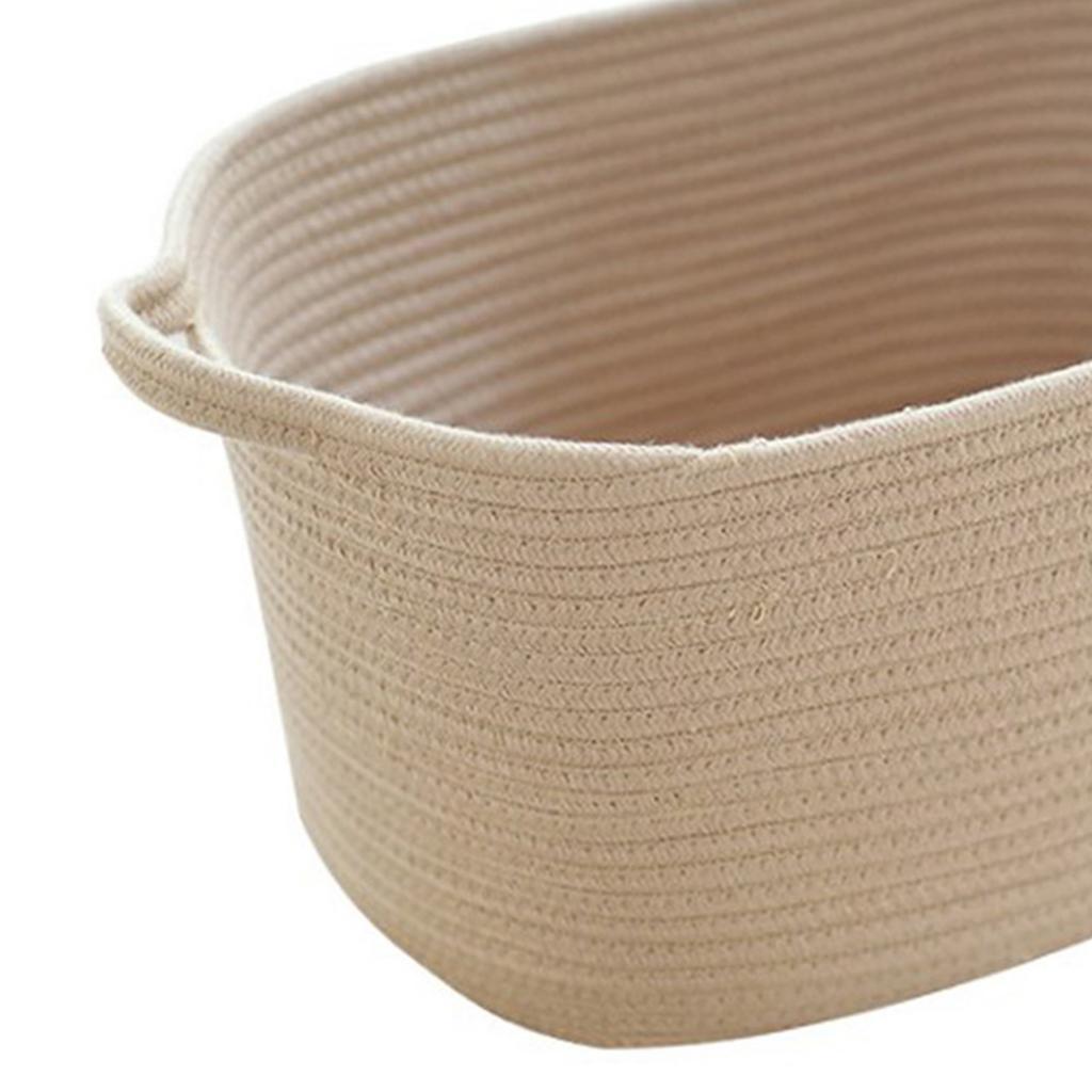 Woven Cotton Rope Storage Basket with Handles 46x30x30cm, Blanket Storage Baskets, Laundry and Toy Storage Organize