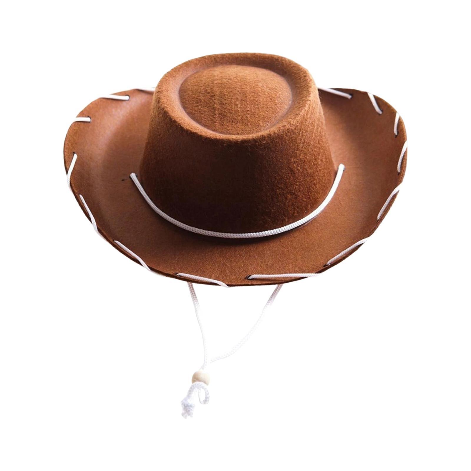 Felt Cowboy Hat for Halloween Costume Accessories, Prop, Kits, Dress up, Role Play, Cosplay, Holiday Decorations