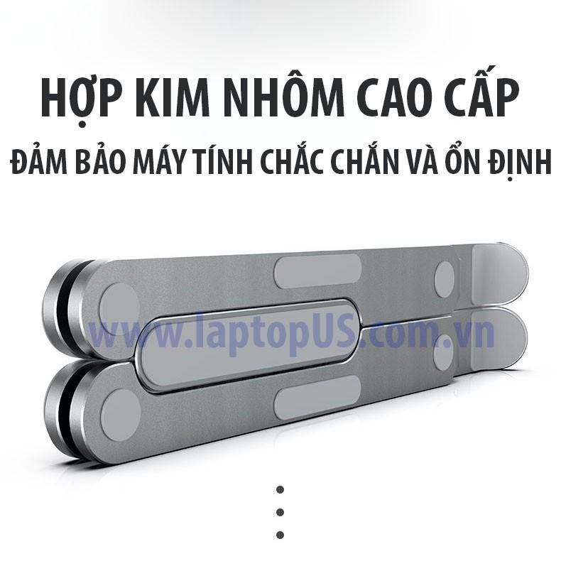 Giá Đỡ Laptop Macbook Nhôm Tản Nhiệt Điều Chỉnh Độ Cao Dễ Dàng Mang Đi