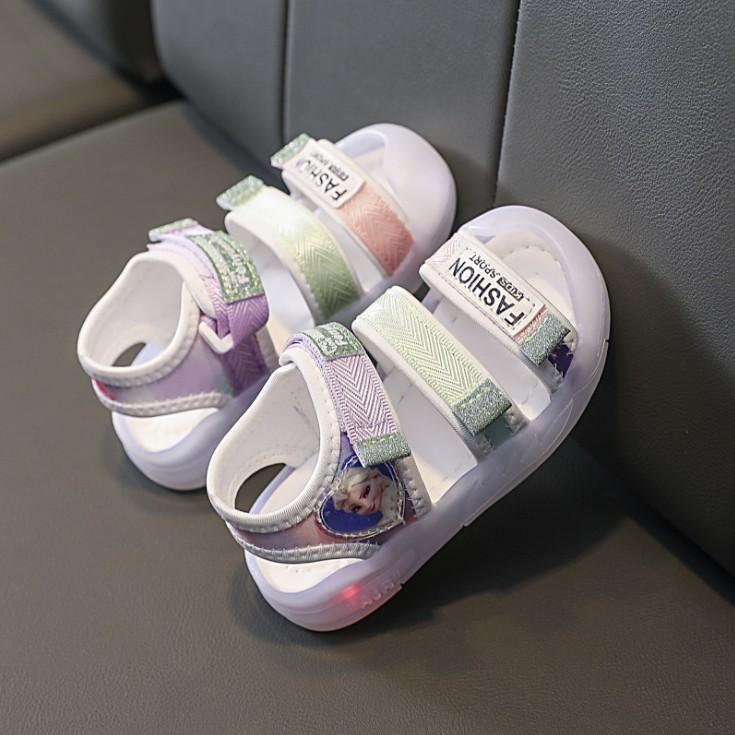 Sandal cho bé trai bé gái quai hậu 3 màu có đèn LED