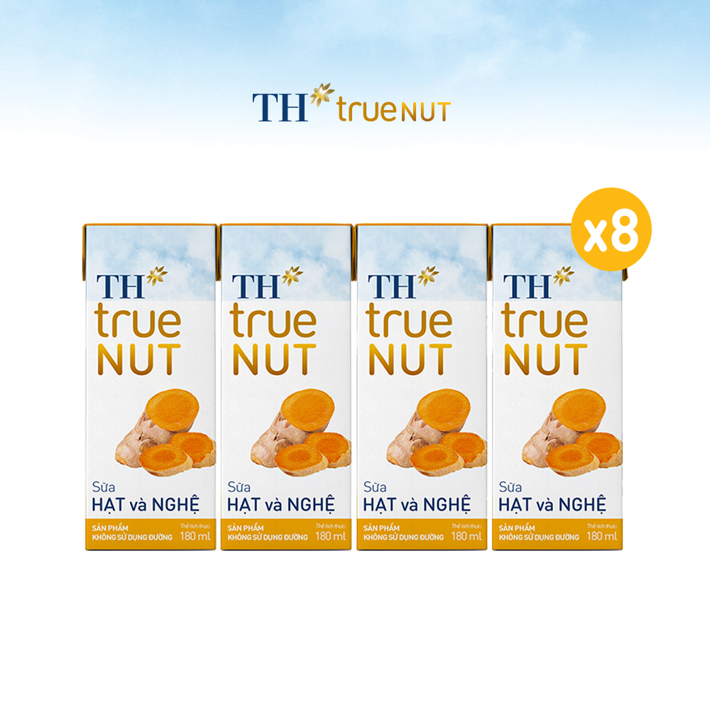 8 Lốc sữa hạt và nghệ TH True Nut 180ml