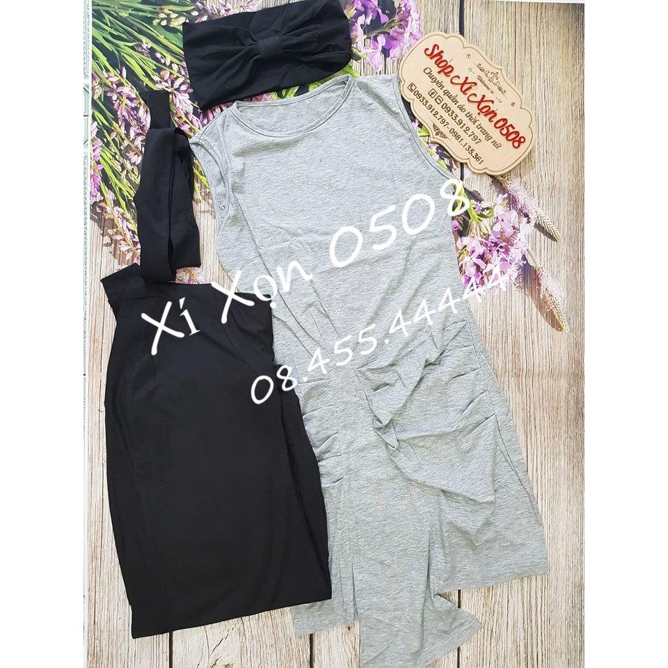 Set Đầm Body Xẻ Tà Kèm Áo Khoác Áo Khoác với chất thun dày dặn co giãn thoải mái, dễ mặc.Đầm mang phong cách trẻ trung,năng động - Set Đầm thích hợp cho chị em đi chơi