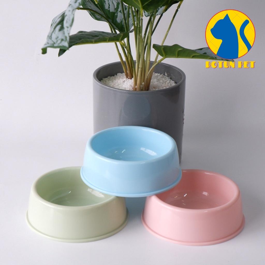 Bát ăn cho mèo chó thú cưng bằng nhựa dày cỡ vừa D15cm, D18cm