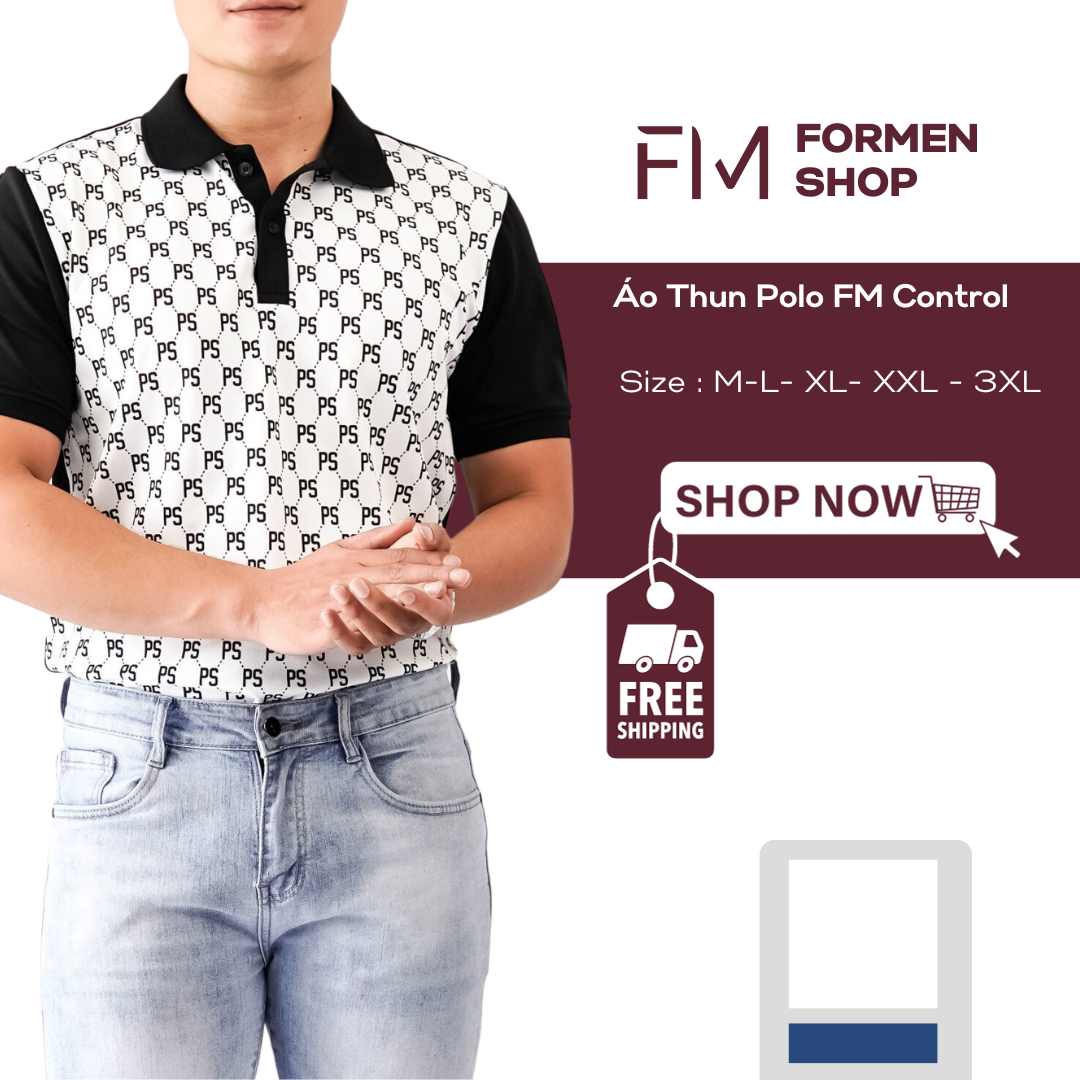 Áo thun polo nam PS Control, họa tiết bắt mắt, chất liệu cá sấu Poly cao cấp - FORMEN SHOP - FMPS220