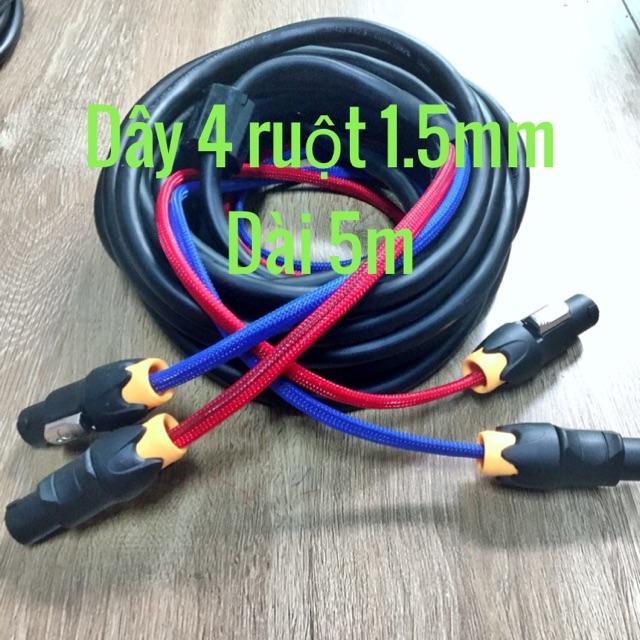 Dây loa 5m 4 ruột 1.5mm dây Sommer đồng nguyên chất dài 5m 01 dây