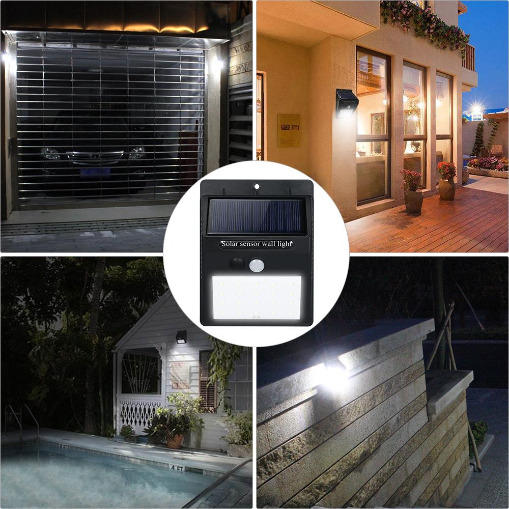 Đèn LED Năng Lượng Mặt Trời Cảm Biến Chuyển Động Treo Tường ngoài trời, chống nước