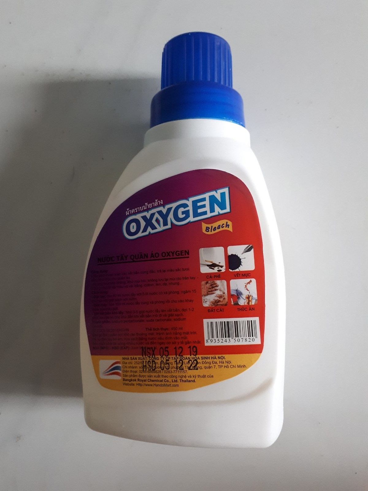 Nước tẩy quần áo Sawady Oxygen 450ml