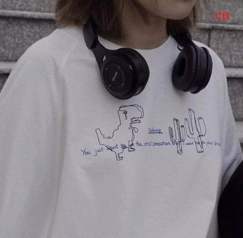 Áo thun sad boiz khủng long ngộ nghĩnh dễ thương , áo cặp đôi nam nữ siêu chất lượng