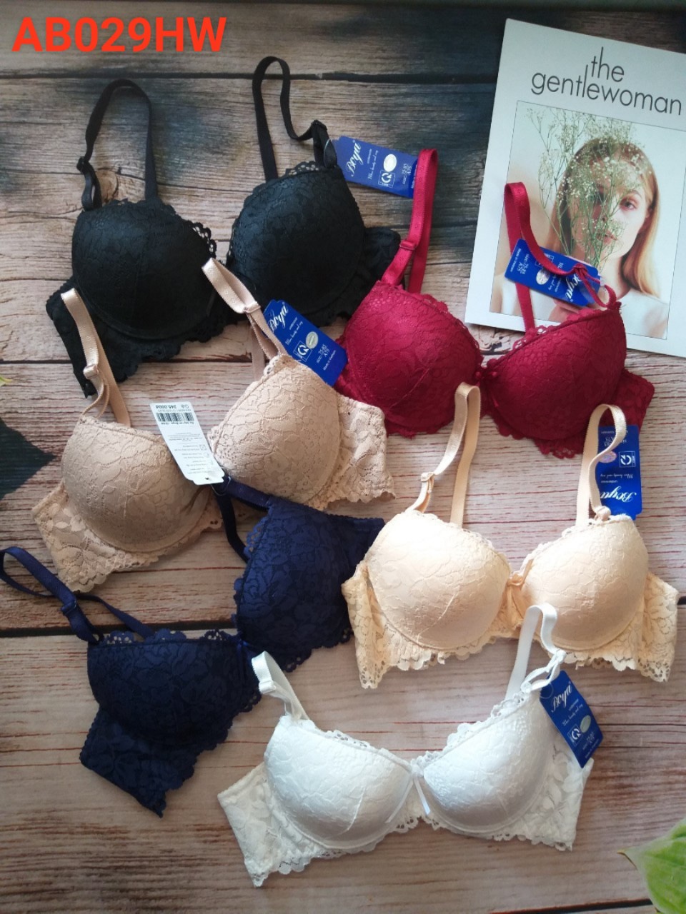 Áo Lót Nữ Ren Siêu Dày Nâng Ngực Boya 029HW – 9 Màu Hot, Size 34-38