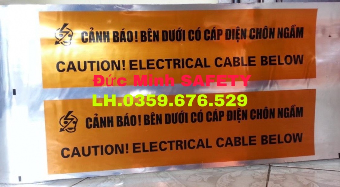 Cuộn băng cảnh báo cáp ngầm điện lực 30cm dài 500 mét