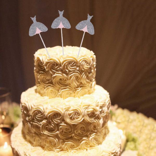 10pcs Princess Dress Cupcake Toppers Cake Picks Wedding Birthday Party Decor
