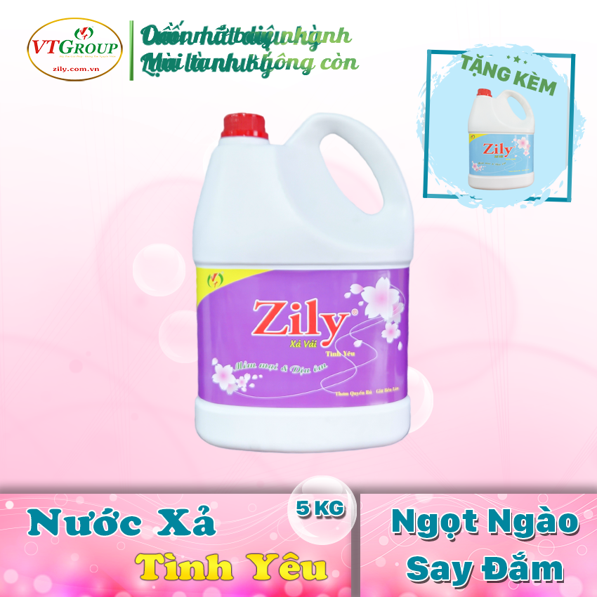 Nước xả vải Zily 4.7Kg (3 chai/ Thùng) - Tặng 1 NG KH 3.8KG