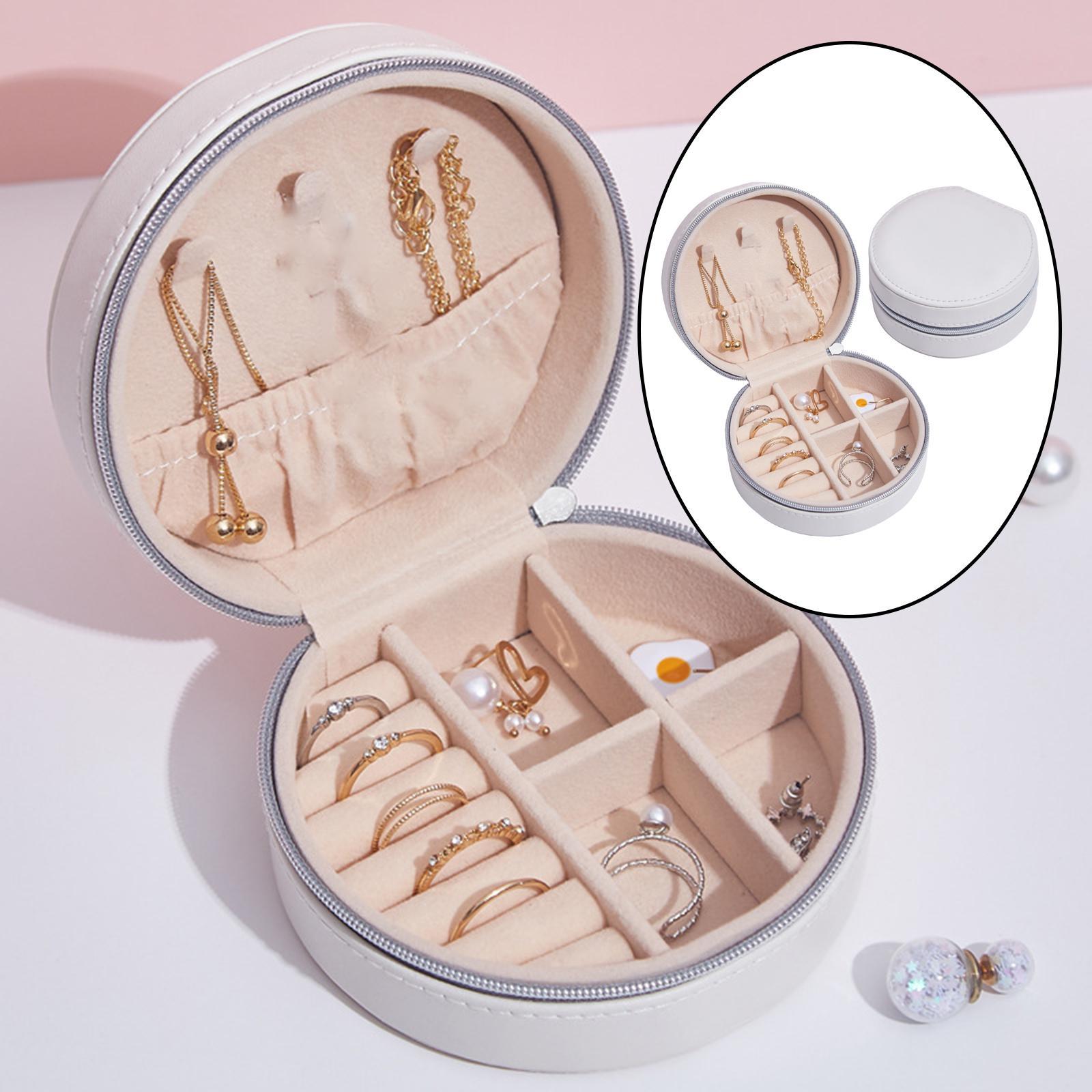 Small Jewelry Box Rings Earrings Necklace Organizer Holder Case Accessories