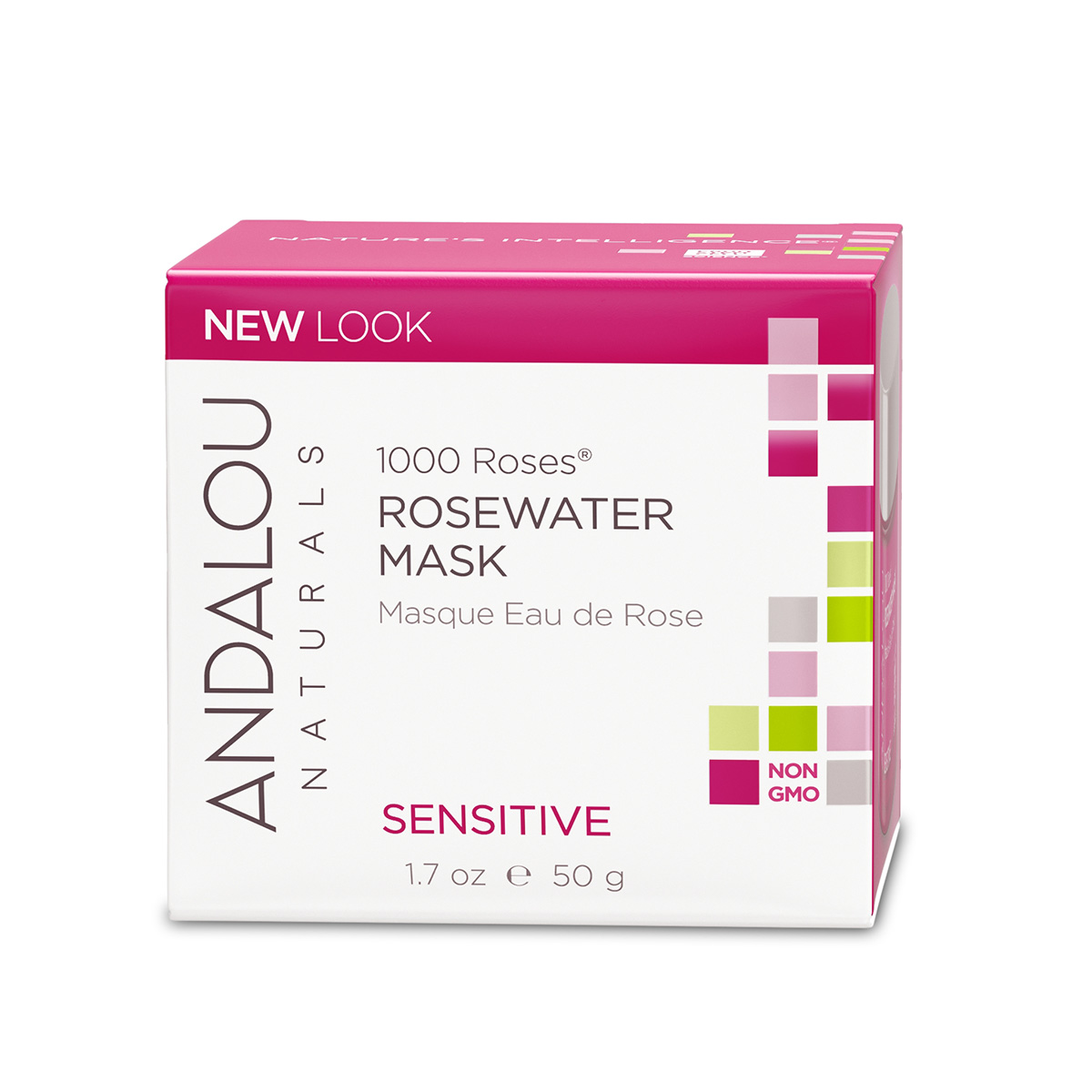 Mặt Nạ Nước Hoa Hồng Dưỡng Ẩm Cho Da Nhạy Cảm Andalou Naturals 1000 ROSES Rosewater Mask 50g