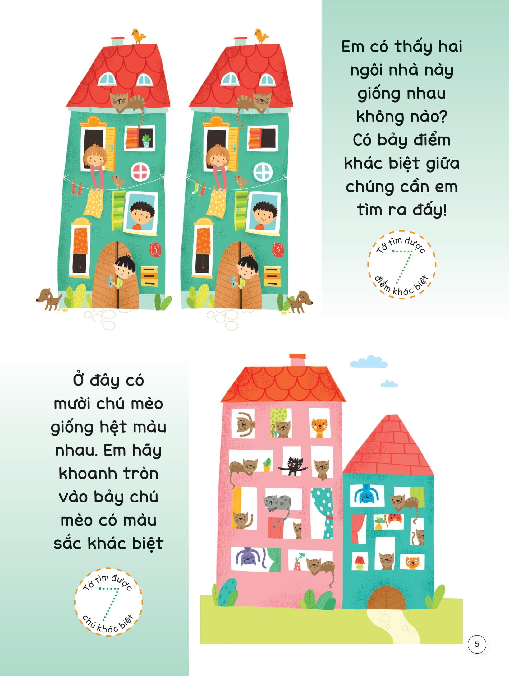 Sách - Sách Viết Xóa Thông Minh - Tìm Điểm Khác Biệt Và Xem Tranh Giải Đố