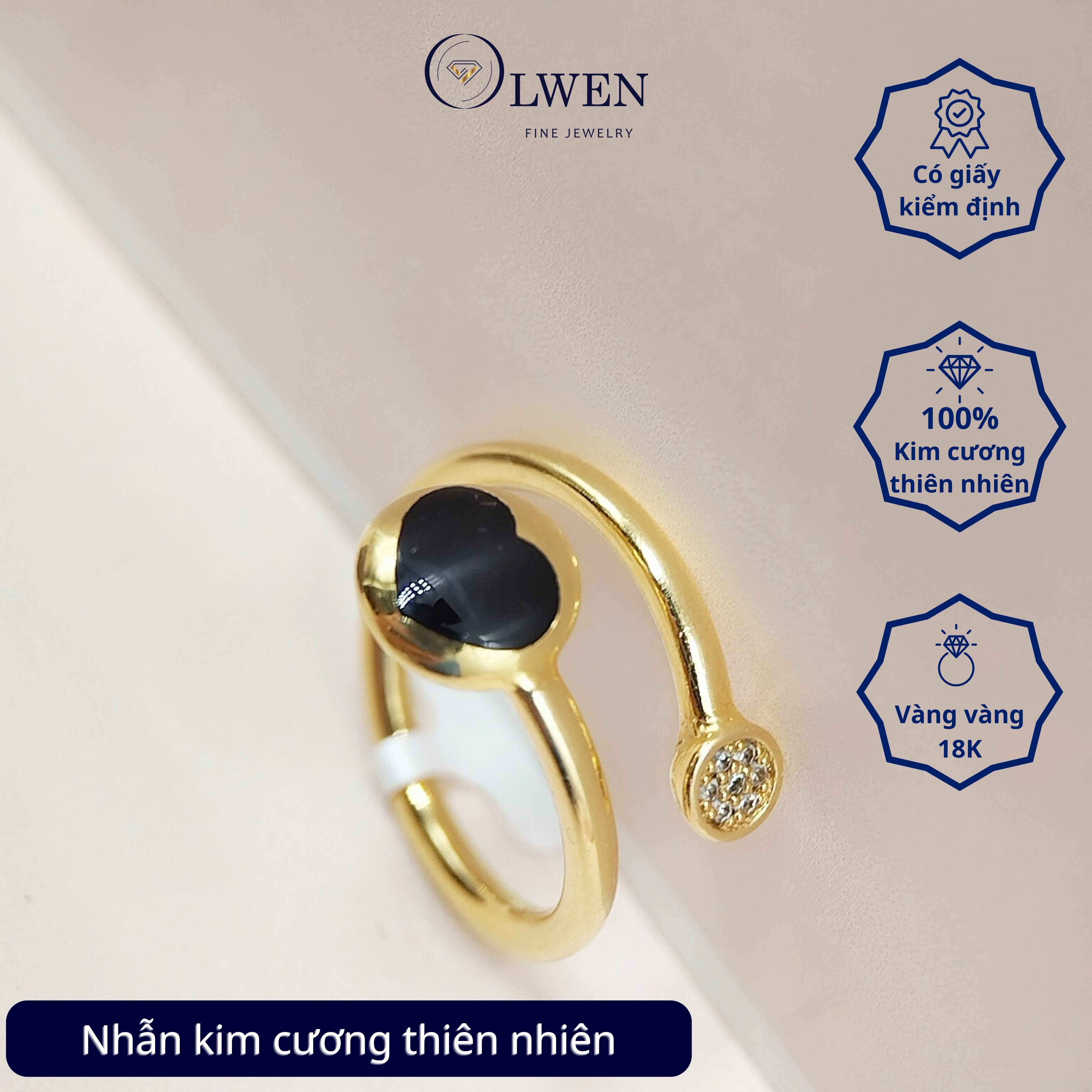 Nhẫn HongKong 18K HK Olwen HA-R000068