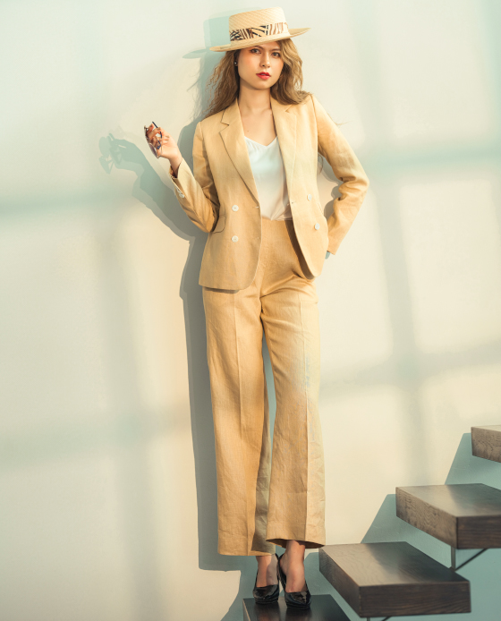 Áo Khoác Blazer Linen Mộc Lan TOP169 thời trang thiết kế Hity