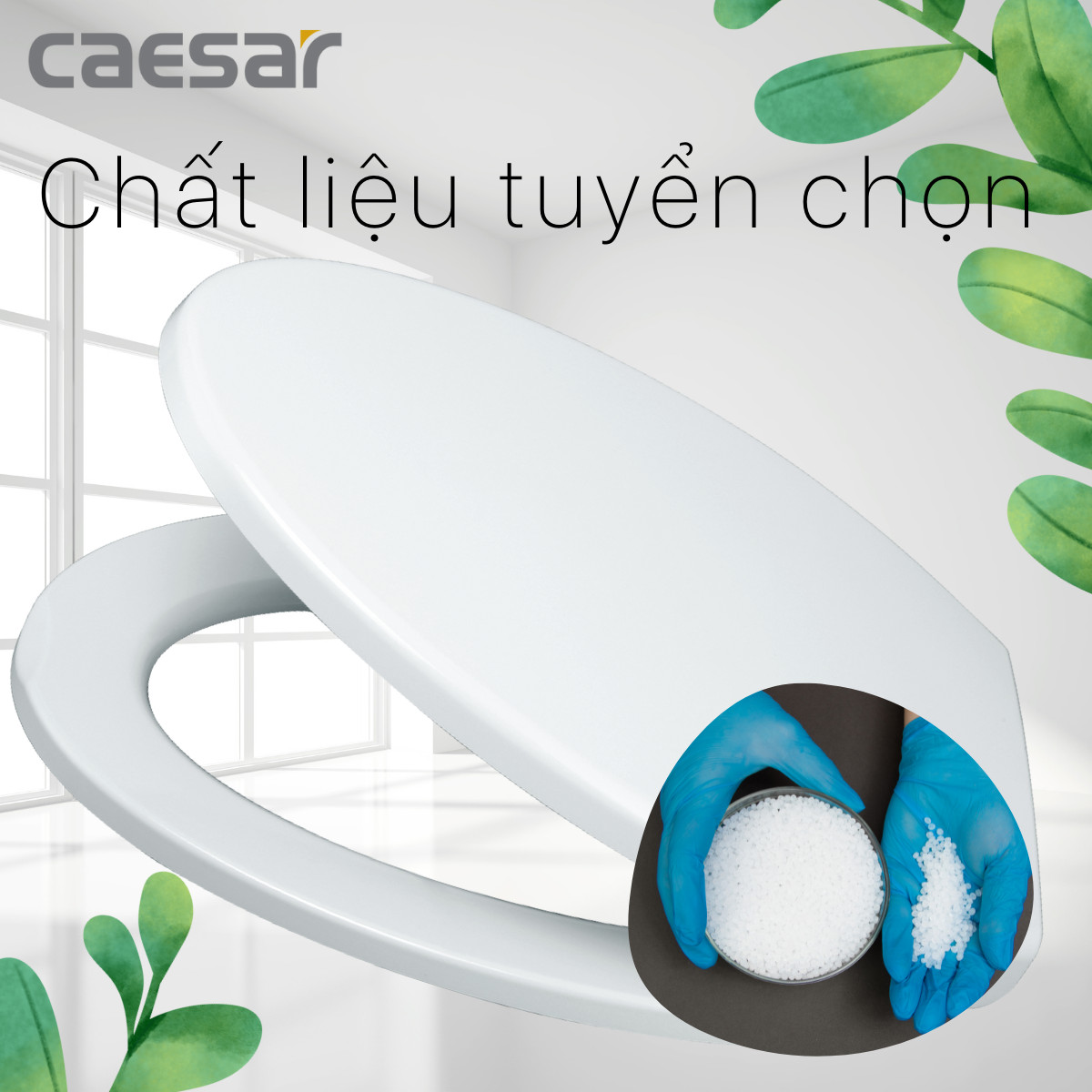 Nắp Bàn Cầu CAESAR Nhựa Cao Cấp  MU234 - Nắp rơi êm