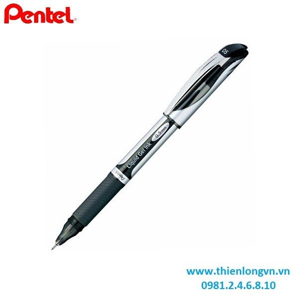 Combo 5 Bút nước ký  energel Pentel BLN55 mực đen ngòi 0.5mm