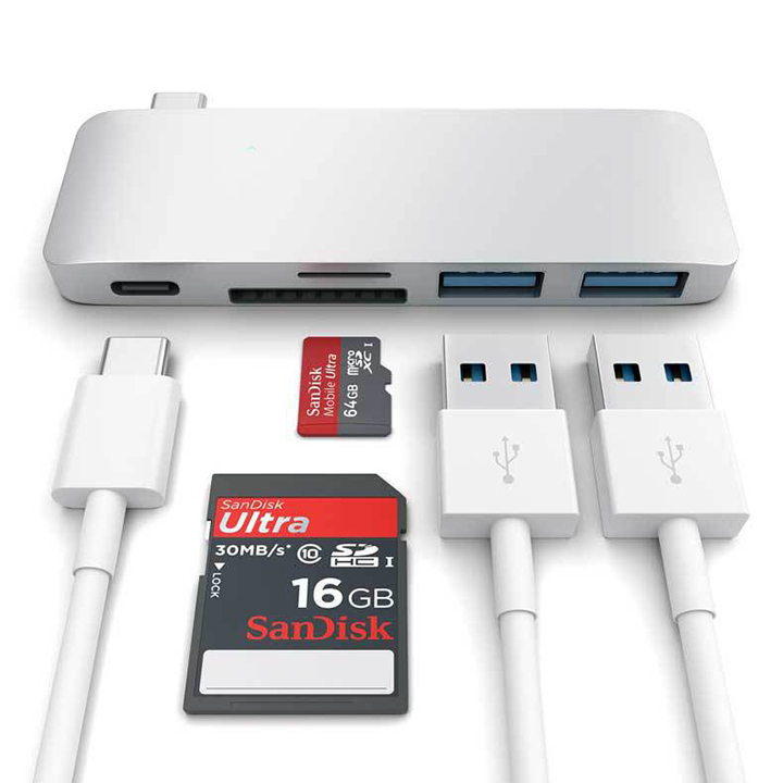 Thiết bị chuyển đổi HUB USB 3.0 / PD / SD / TF 5 trong 1 OCTech TC5100 - Hàng chính hãng