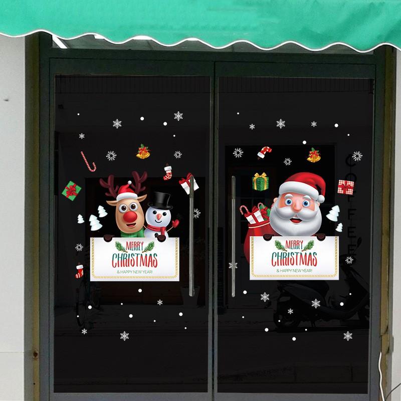 Decal trang trí cửa chào Noel 01