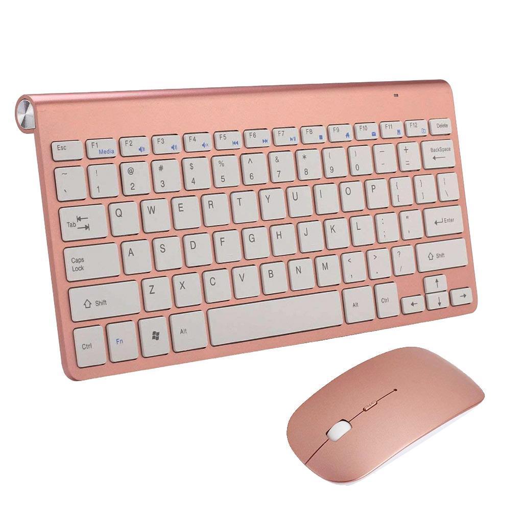 2 Pieces 2.4G Waterproof Wireless Keyboard & Mouse Combo Set for PC Laptop