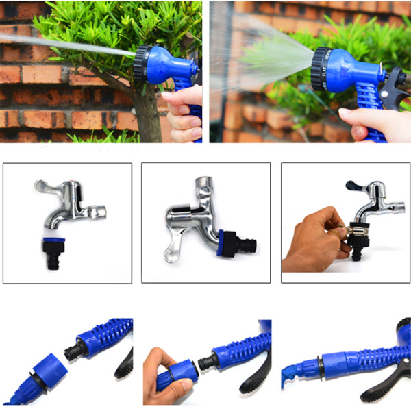 Vòi phun nước tăng áp tưới cây, rửa xe tiện lợi đa năng tặng kèm Khăn lau thấm hút
