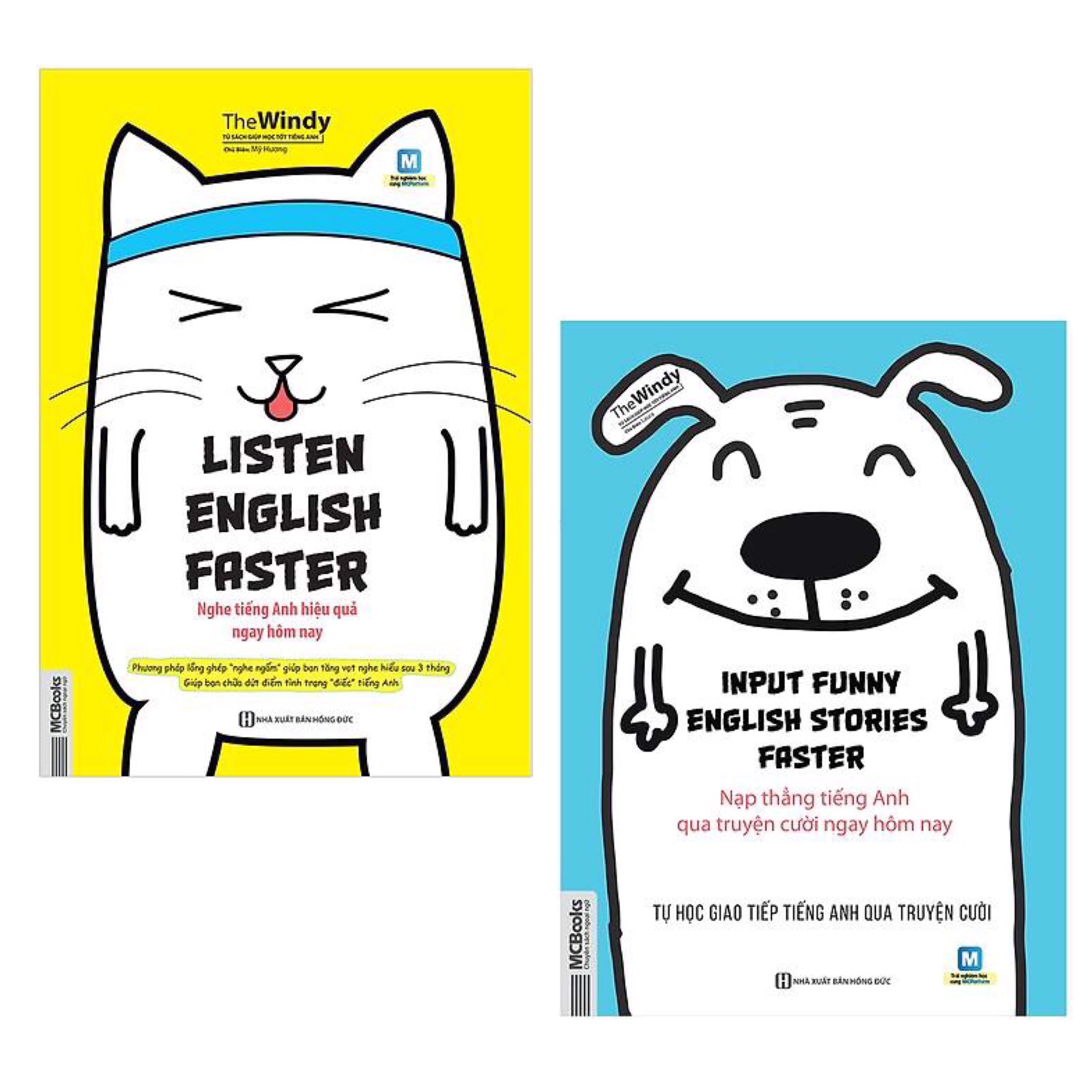 Quẳng Nỗi Lo Tiếng Anh Đi Với Combo 2 Cuốn: Listen English faster – Nghe Tiếng Anh Hiệu Quả Ngay Hôm Nay - Phương Pháp Lồng Ghép &quot;Nghe Ngấm&quot; Giúp Bạn Tăng Vọt Nghe Hiểu Sau 3 Tháng + Input Funny English Stories Faster - Nạp Thẳng Tiếng Anh Qua Truyện Cười Ngay Hôm Nay / Tặng Kèm Bookmark Thiết Kế Happy Life