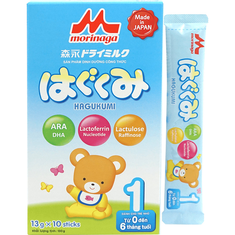 Sữa Morinaga Số 1 dạng thanh - Hagukumi - Hộp 10 thanh