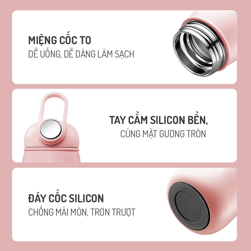 Bình đựng thức ăn giữ nhiệt Elmich EL8017 300ml, EL8018 400ml, EL8019 600ml, Hàng chính hãng, ủ cháo, Inox 316 - JoyMall