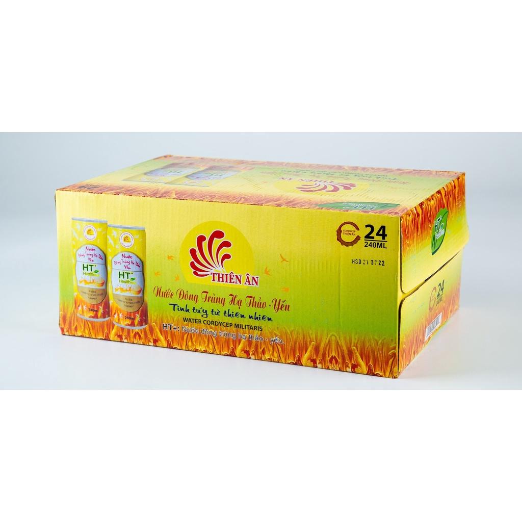 Thùng 24 lon Nước Yến Đông Trùng Hạ Thảo Đóng Lon 240ML (Yến Heathplus) THIÊN ÂN