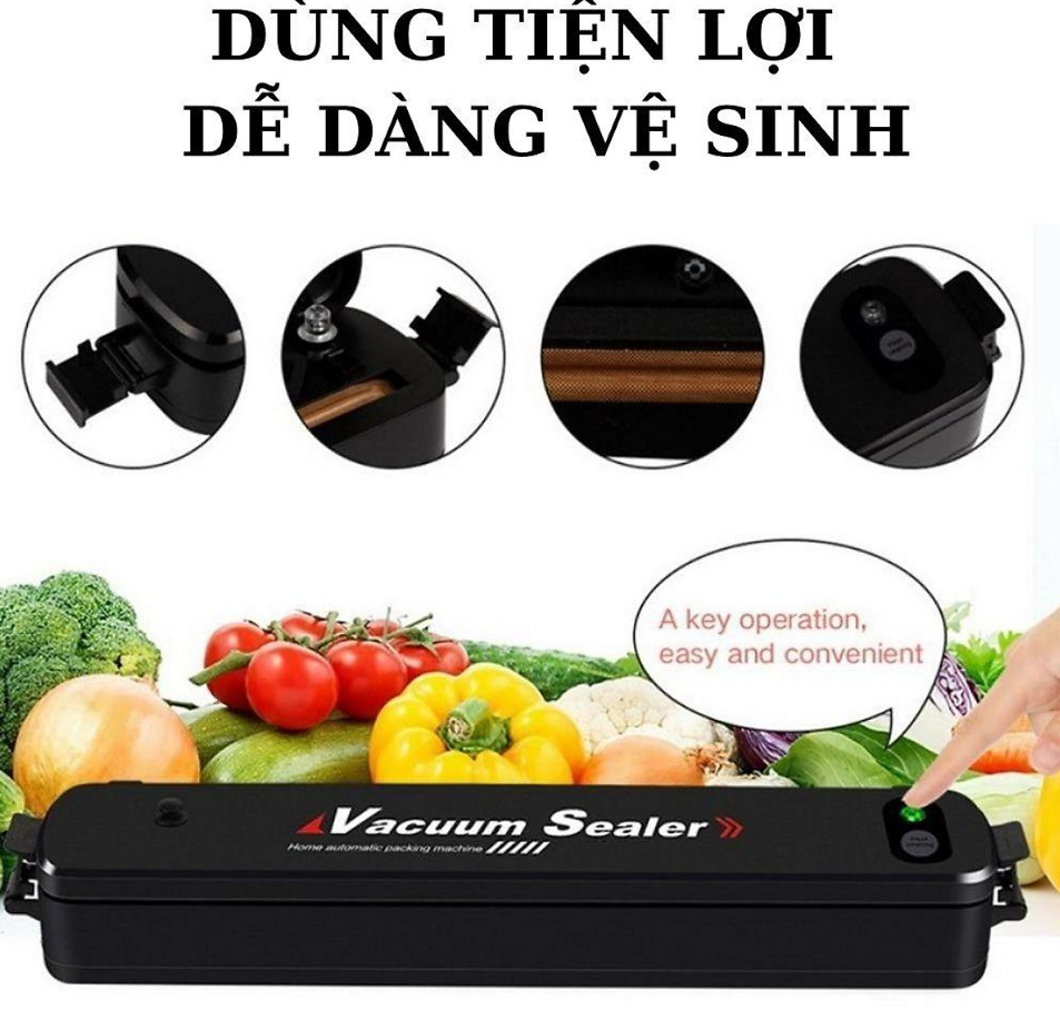 Dụng cụ Hút Chân Không Thực Phẩm Kèm Hàn Miệng Túi Vacuum Sealer ( tặng 10 túi hút )