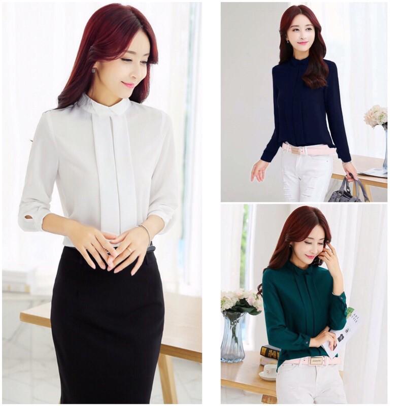 New Áo Sơ mi cổ lật tam giác
