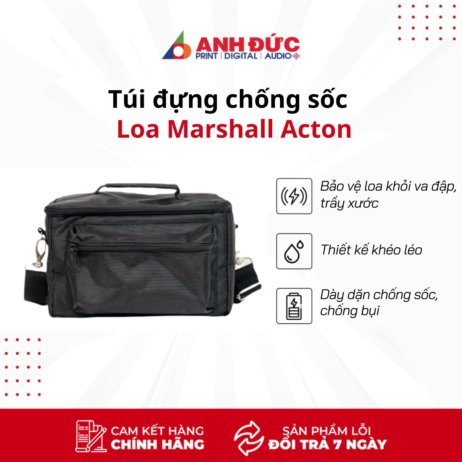 Túi đựng chống sốc cho loa Marshall Acton