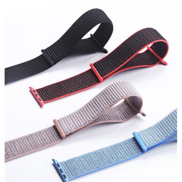 Dây Đeo Cho Apple Watch Nylon Sport Loop Màu Hồng Nhạt 30-40mm