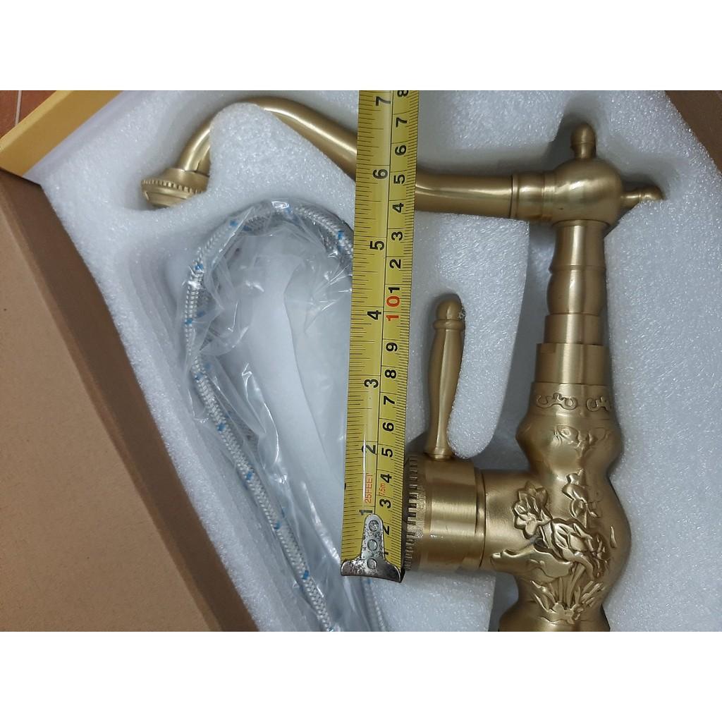 VÒI RỬA LAVABO ĐỒNG CỔ ĐIỂN.LÀM TỪ ĐỒNG NGUYÊN CHẤT.