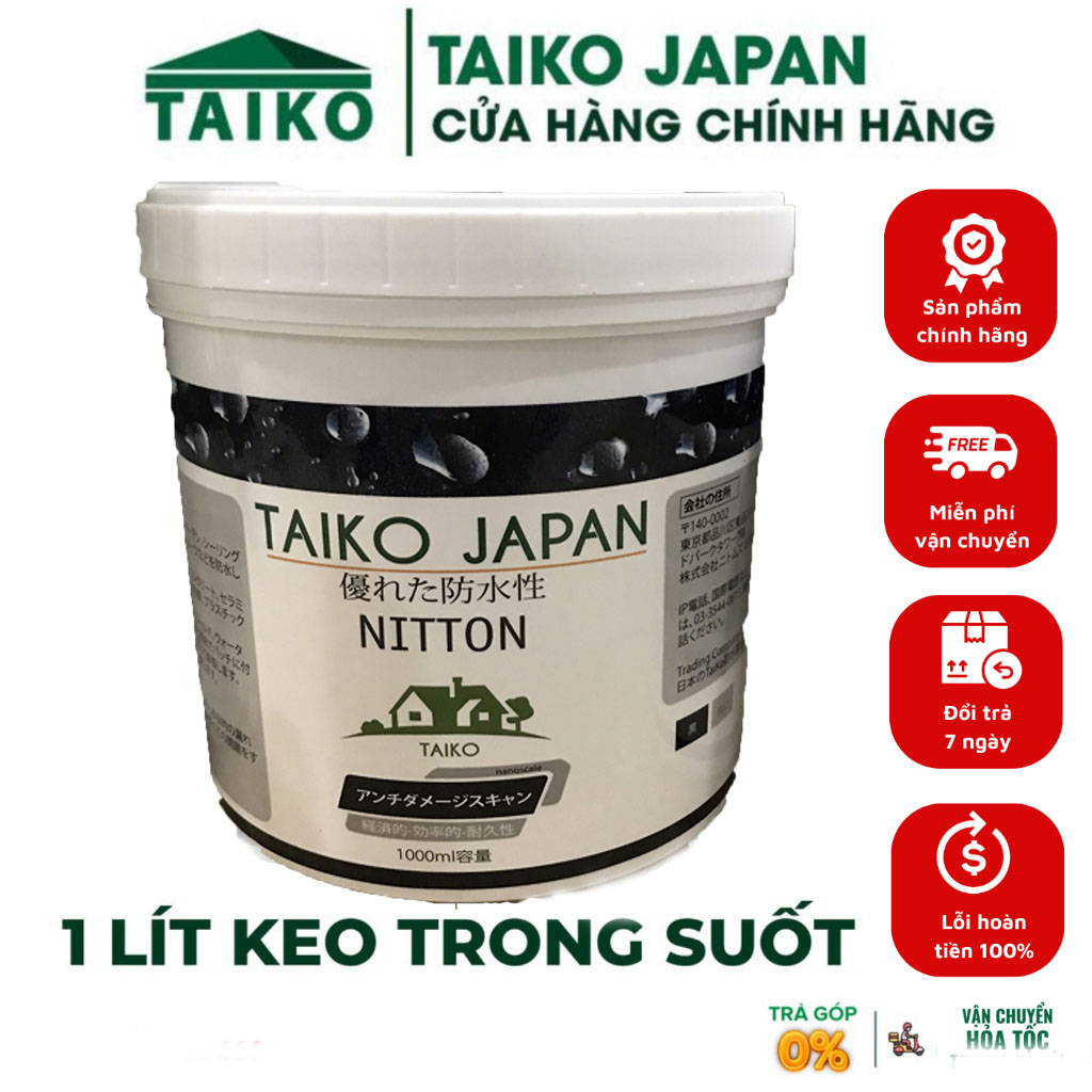 Keo Sơn chống thấm TAKIO trong suốt - Chống thấm nền gạch, nhà vệ sinh, tường nhà, cửa sổ, gỗ công nghiệp