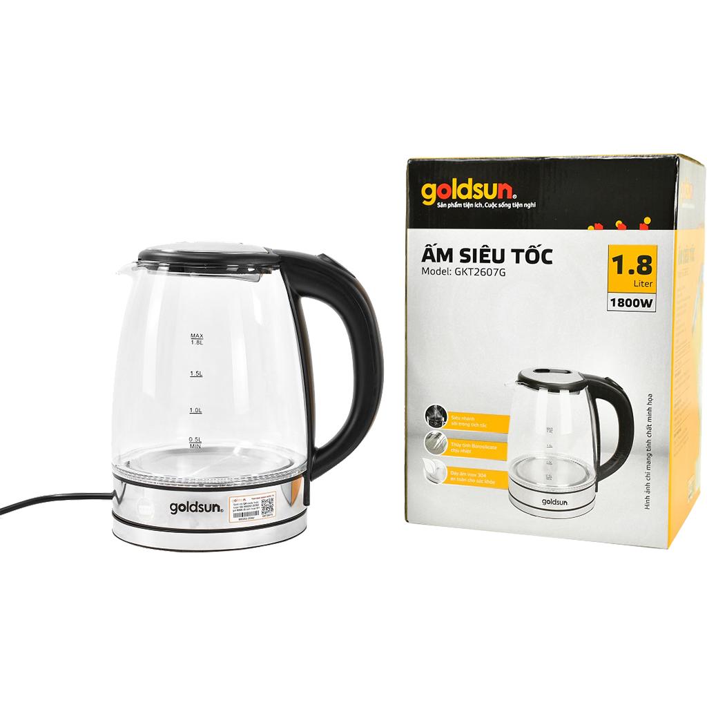 Bình đun siêu tốc Goldsun 1.8 lít GKT2607G - Hàng chính hãng