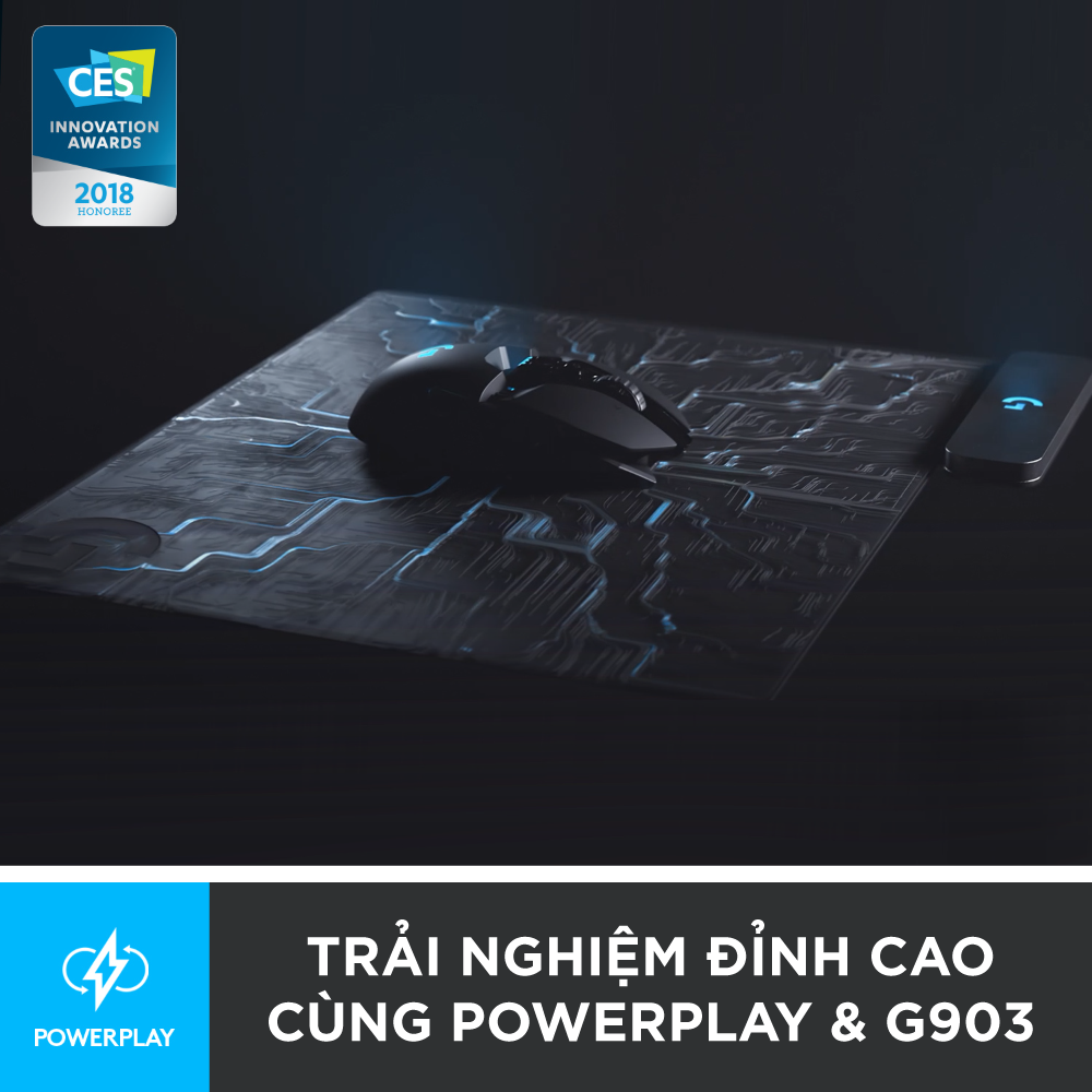 Chuột game không dây Lightspeed RGB Logitech G903 - Cảm biến Hero 25k, pin sạc 140h+, thiết kế thuận cả 2 tay, pin 180h, PC/Mac -Hàng Chính Hãng