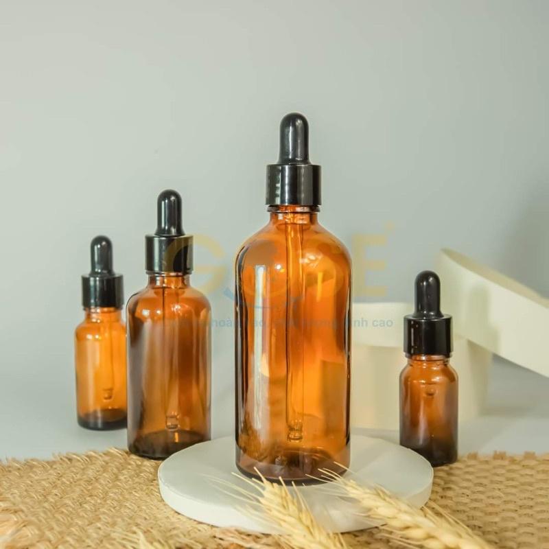 Chai serum nâu nắp đen